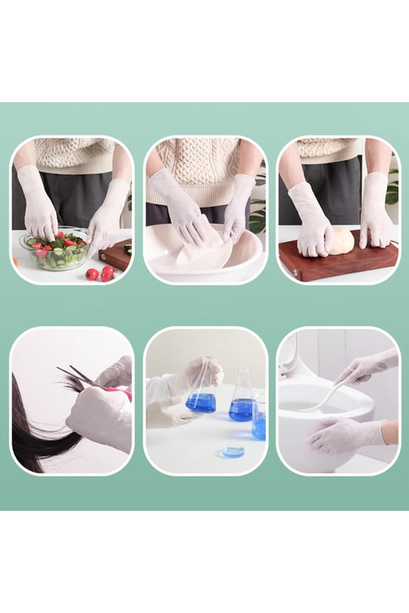 100pcs Disposable Exam Gloves, 6-mil, Heavy Duty Disposable Gloves, Cooking Gloves, Latex Free, Powder Free