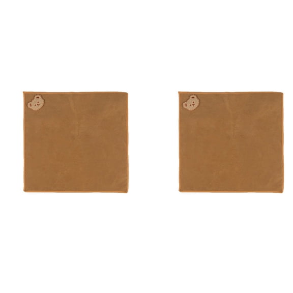 Specollect 2 Pcs Bear Embroidery Dual Sided Car Wash Towel, Highly Absorbent Lint Free Microfiber Cloth for Auto Detailing, Interior Cleaning and Drying