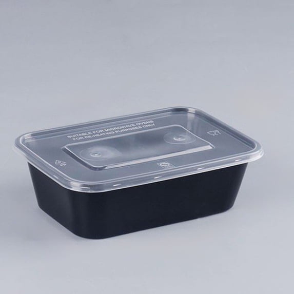 Specollect 20Pcs Disposable Meal Prep Containers, Bento Lunch Box with Lid, Disposable Plastic Food Storage To Go, Portion Control Take Out Box for Adult, Not Microwave Dishwasher Safe 14x12x5cm