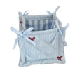 thumbnail image 1 of Specollect 3 Pcs Cotton Storage Basket Organizer, Collapsible Home Decor for Bedroom Living Room Bathroom, Blue Fabric Bin for Toys Towels Supplies, 1 of 8