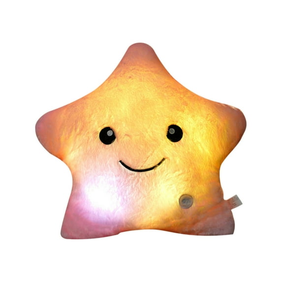 Specollect 3 Pcs Glowing Star Pillow with Color Changing Light Soft Plush Decorative Toy for Bedroom Living Room Gifts for Teens and Adults