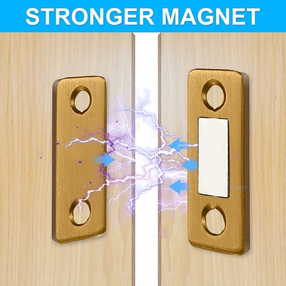 Specollect 3 Pcs Magnetic Cabinet Door Catch Invisible Thin Adhesive and Screw Mount for Kitchen Cupboard Drawer Closet RV Home Organization Tool