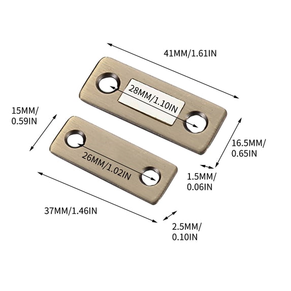 Specollect 3 Pcs Magnetic Cabinet Door Catch Invisible Thin Adhesive and Screw Mount for Kitchen Cupboard Drawer Closet RV Home Organization Tool