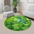 thumbnail image 1 of Specollect 3Pcs Modern Round Area Rug,Grass Green Moss Aesthetic Rug for Bedroom Non-Slip Throw Shag Fluffy Carpet Washable Circle Rug for Nursery Room Girls Living Room Playroom Home Dorm Decor, 1 of 7