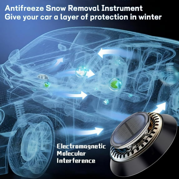 Specollect 4 Pcs Electromagnetic Car Snow Removal Device, Windshield Defroster & Air Freshener, Molecular Interference Ice Melter, Portable Winter Auto Accessory for All Vehicles