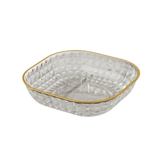 Specollect 4 Pcs Multi-Color Plastic Fruit Snack Tray, Large Capacity Candy Dish for Living Room Coffee Table, Household Kitchen Serving Platter