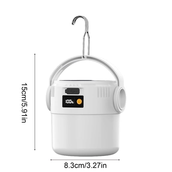 Specollect 4 Pcs Solar Camping Light Rechargeable Outdoor Lantern Digital Display Lamp for Camping Hiking Fishing Tent Home