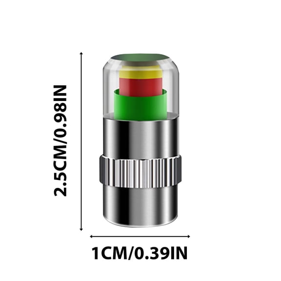 Specollect 4 Pcs Tire Pressure Monitoring Caps with Color Alert for Cars Trucks Bikes Motorcycles Real Time Pressure Gauge Valve Stem Caps