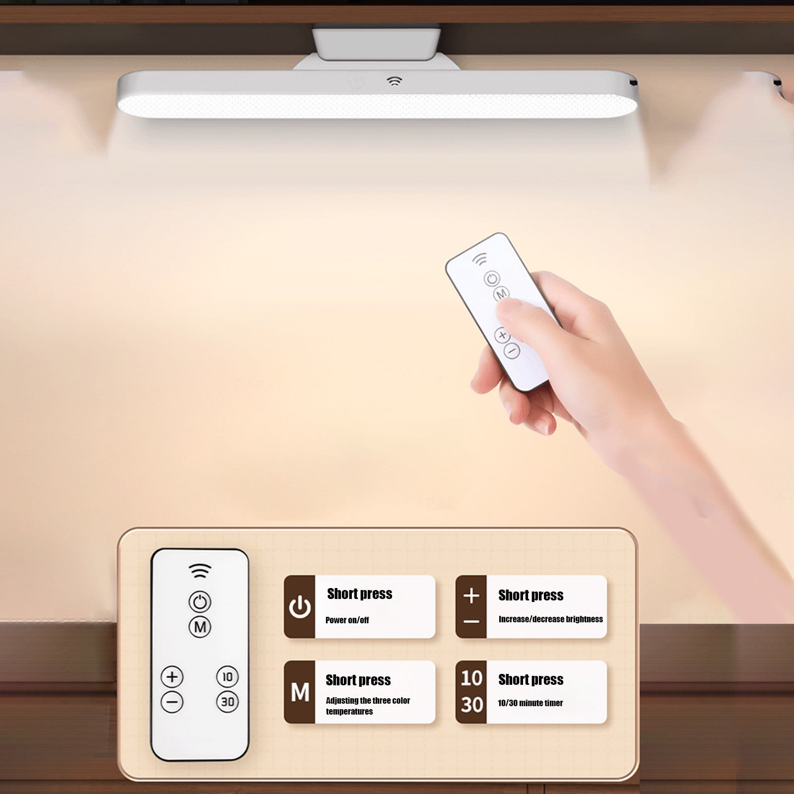 Specollect 5Pcs Under Cabinet Lights Wireless,Under Counter Lights for Kitchen Touch Control,Closet Lighting,Rechargeable USB Battery Powered Lights,For Reading Study Bedroom Outdoor Camping
