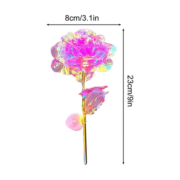 Specollect 8 Pcs Color Changing Rose with Lights, Romantic Gift for Valentine's Day Anniversary, Home Decor Artificial Flower with Colorful Luminous Effect, Wedding Party Decoration