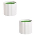 thumbnail image 1 of Specollect 8 Pcs Plastic Flowerpot Set, Thickened Flocking Round Plant Pot with Drainage Holes, Durable Decorative Indoor Outdoor Garden Planter for Succulents Herbs, 1 of 9