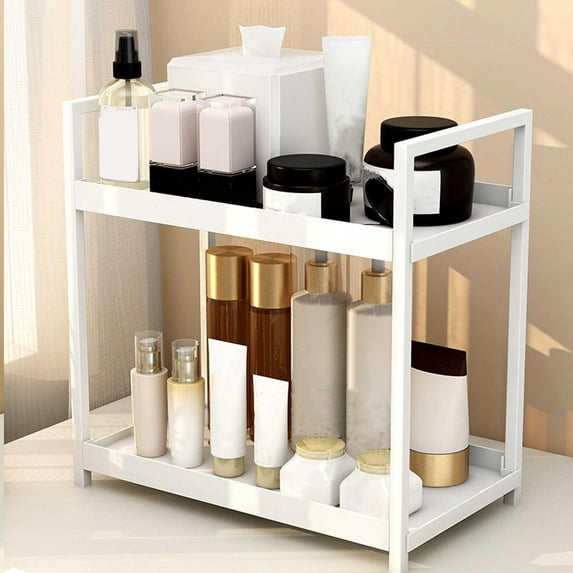 Specollect Bathroom Countertop Organizer with Drawer -Makeup Organizer for Vanity - Medium Clear Multi-Purpose Makeup Skin Care Organizer Multi Layer Dormitory