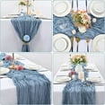 thumbnail image 1 of Specollect Cheesecloth Table Runner 35x157Inch Boho Gauze Cheese Cloth Table Runner Long Romantic Sheer Table Runner for Wedding Bridal Baby Shower Birthday Party Table Decoration, 1 of 7