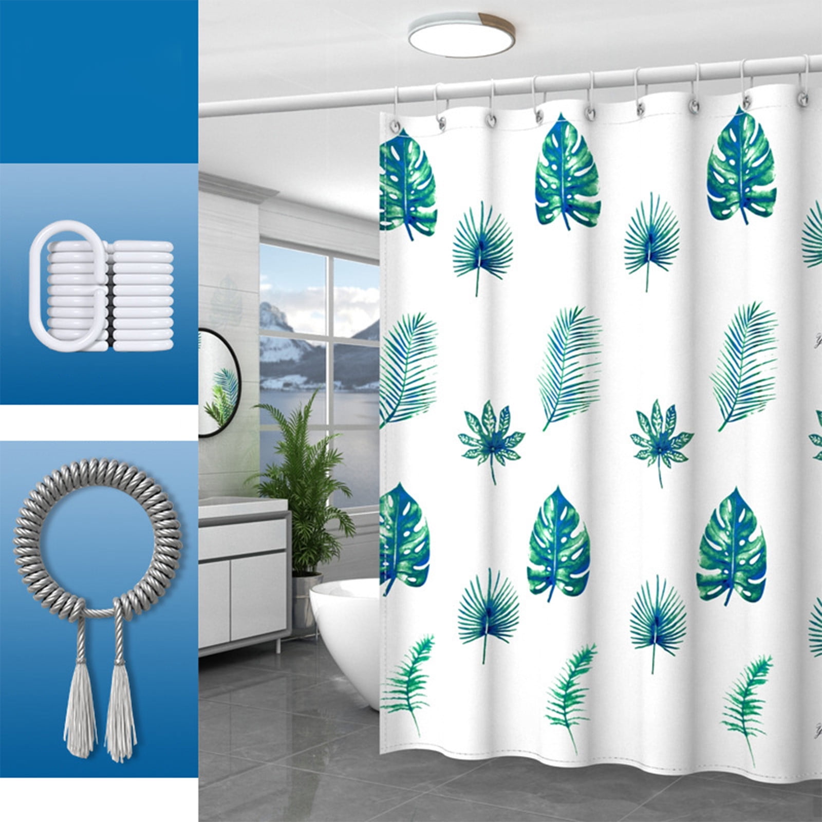 Specollect Clearance 1 High End Shower Curtain -Hotel Grade Waterproof & Mesh Top Window Spa ...