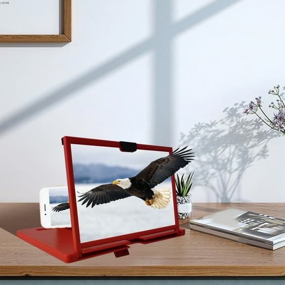 Specollect 1 Packs 3 Times Screen Magnifier Amplifier, Portable 10'' Screen Magnifier for Movies, Videos and Games. Foldable Phone Stand with Screen Amplifier for All Smartphones Acrylic