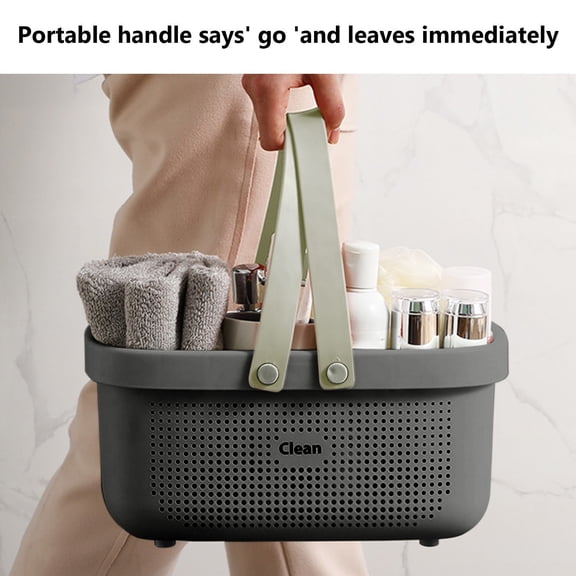 Specollect Clearance 1 Packs Portable Large Capacity Shower Caddy Basket Plastic Cleaning Caddy Organizer Storage Tote with Handle for Bathroom, College, Dorm Room Essentials
