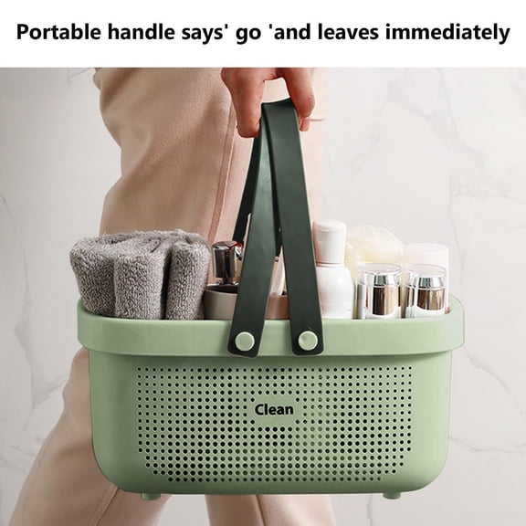 Specollect Clearance 1 Packs Portable Large Capacity Shower Caddy Basket Plastic Cleaning Caddy Organizer Storage Tote with Handle for Bathroom, College, Dorm Room Essentials