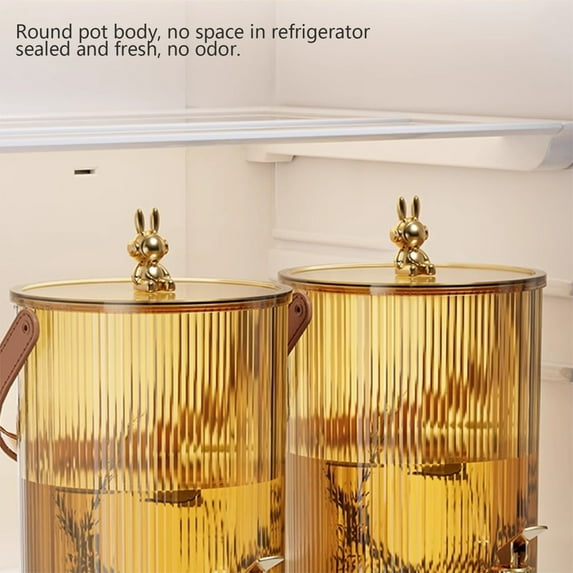 Specollect Clearance 1 Pcs Large Capacity Drink Dispenser for Fridge With Tap , Beverage Liquid Drink Container for Party, Cold Water Pitcher Lemonade Stand Juice Jug with Spigot