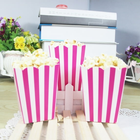 Specollect Clearance 12Pcs Popcorn Boxes Mini Paper Popcorn Box Cardboard Popcorn Container for Party Birthday Holiday, Stripes