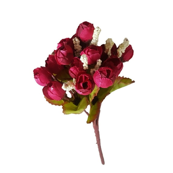 Specollect Clearance 1Pcs 5 Forks 15 Heads High-end Artificial Flowers Bouquet Mini Chamomile Wedding Home Office Decor 3.5x3.5x22cm