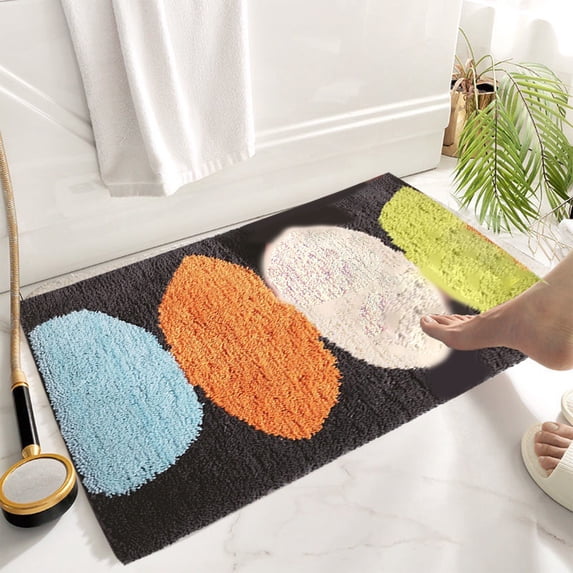 Specollect Clearance 1Pcs Bath Mat Rugs, Super Absorbent Floor Mat, Water Absorption and Quick Drying, Non Slip Carpet for Bathroom Entrance Door, Soft Comfortable, Shower Rug with Rubber Backing
