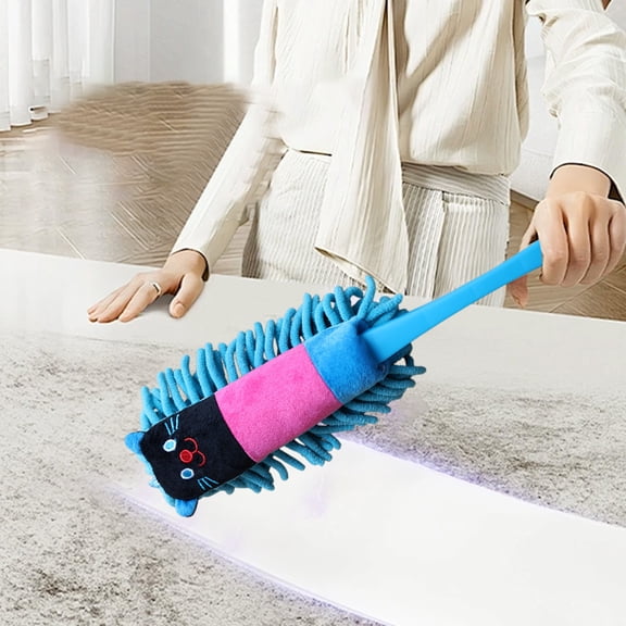 Specollect Clearance 1Pcs Chenille Cartoon Microfiber Duster for Cleaning, Dusters with Telescoping Extension Pole, Washable Mini Dusters for Cleaning Car, Window, Furniture, Office