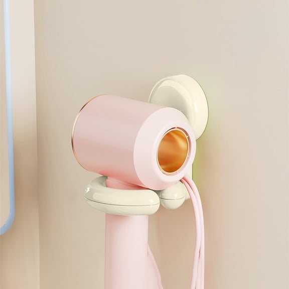 Specollect Clearance 1Pcs Creative Wall Mounted Hair Dryer Shelf with Strong Suction Power Bathroom Storage Rack Easy Installation Electric Blower Shelf