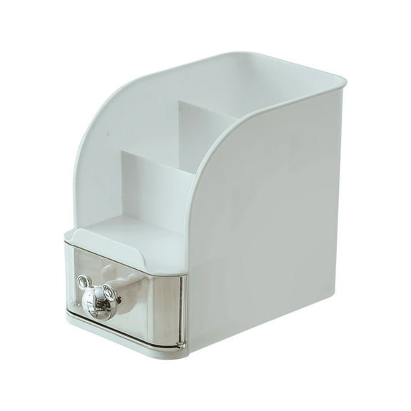 Specollect Clearance 1Pcs Desk Organizer with Drawer, Desktop Tidy Caddy, Desktop Stationery Organizer, Plastic Makeup Storage Box, Multifunctional Desk Accessories for Home Office Crafts