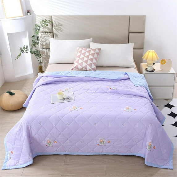 Specollect Clearance 1Pcs Double Yarn Conditioned Quilts for Queen Bed Bedspreads - Soft Bed Summer Quilt Lightweight Microfiber Bedspread- Modern Style Wave Pattern Coverlet for All Season