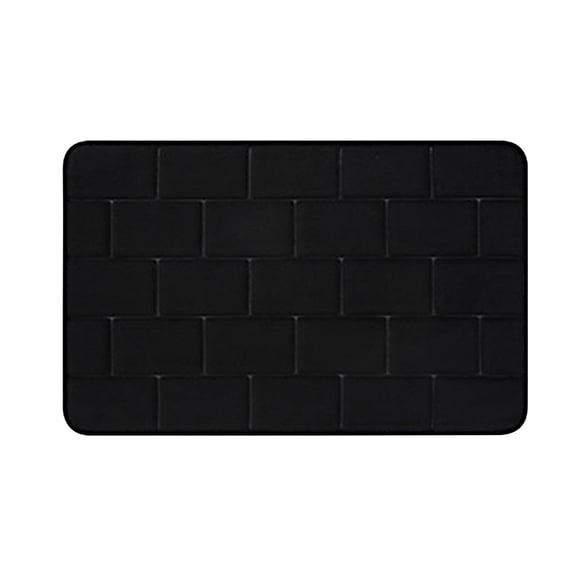 Specollect Clearance 1Pcs Floor Tile Grain Memory Foam Bath Rugs,Soft Absorbent Velvet Bathroom Mats,Durable Dots on Underside,Machine Washable Bathmat,Carpet Rug Room Decor for Shower Floor