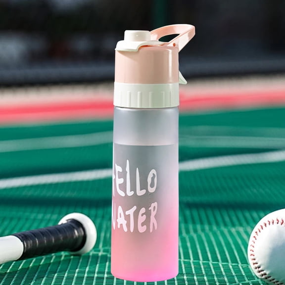 Specollect Clearance 1Pcs Misting Water Bottle, 2 in 1 Large Capacity,Wide Mouth Leak Proof,Workout Water Bottle,Used for Mountaineering,Gym,Cycling,and Sports Activities