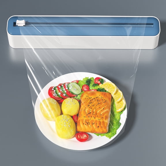 Specollect Clearance 1Pcs Multi-Functional Cutter Plastic Wrap, Aluminum Foil, Parchment Paper Easy to Use Magnetic, Suction Modes