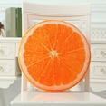 thumbnail image 1 of Specollect Clearance 1Pcs Orange Round Throw Pillows Lemon, Decorative Plush Funny Fruit Stuffed Cushions Toy Seat Pad for Couch, Chair, Floor, Sofa, 15.74x15.74in, 1 of 6