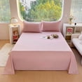 thumbnail image 1 of Specollect Clearance 1Pcs Solid Color Sheet Deep Pockets Wrinkle Free Cooling Sheets Machine Washable Hotel Bedding Silky Soft Machine Washable, 1 of 5