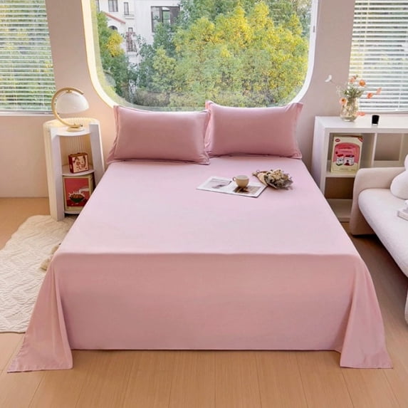 Specollect Clearance 1Pcs Solid Color Sheet Deep Pockets Wrinkle Free Cooling Sheets Machine Washable Hotel Bedding Silky Soft Machine Washable