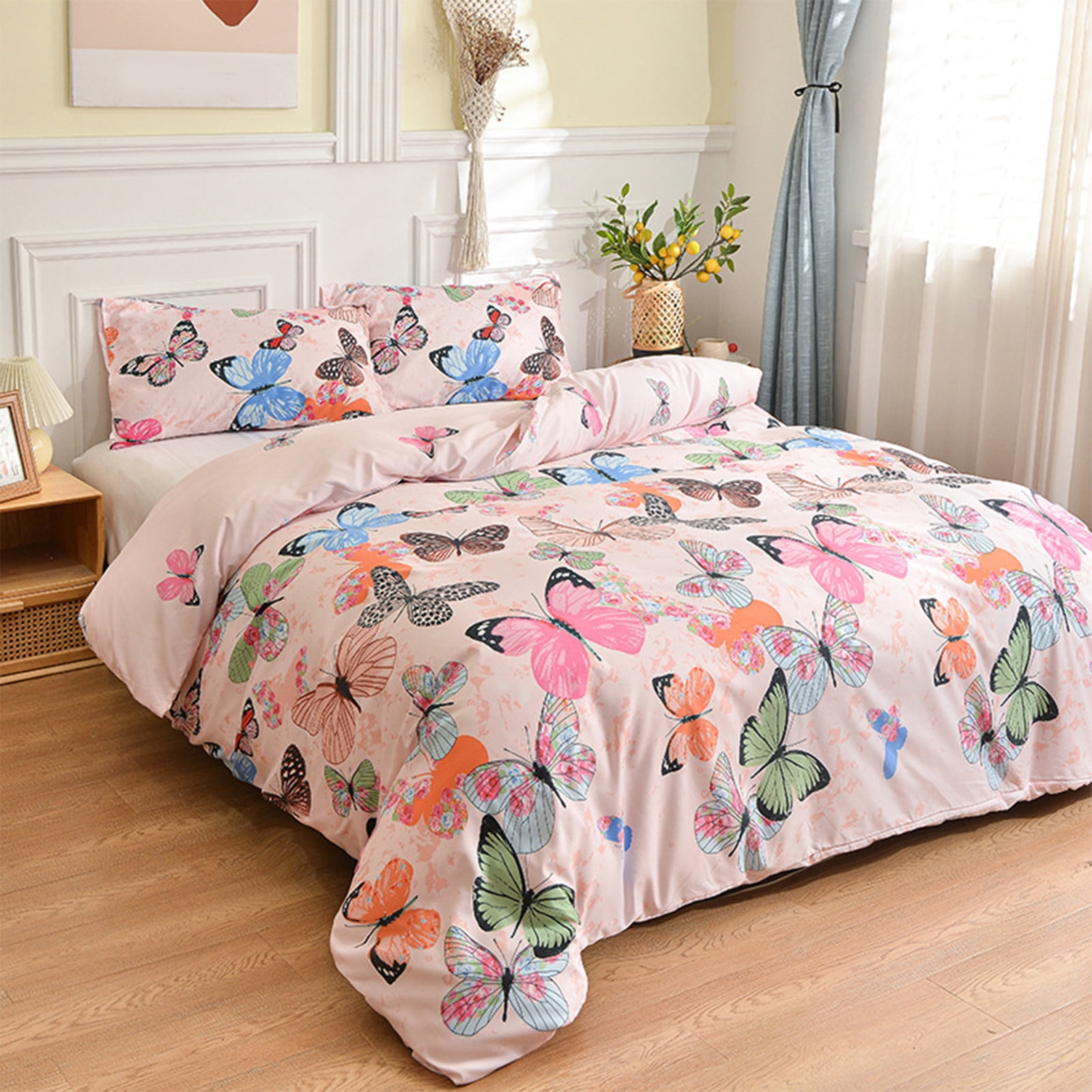 Specollect Clearance 1Pcs Twin Size Duvet Cover, Ultra Soft 2-Piece Seersucker Duvet Cover Set with Zipper Closure, Soft Brushed Microfiber Bedding