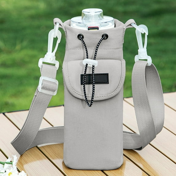 Specollect Clearance 1Pcs Water Bottle Carrier Bag for Cup ,Insulated Nylon Water Bottle Holder Cross-body Bag with Adjustable Shoulder & Handheld Strap Cup Accessories