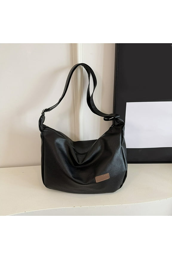 Clearance 1Pcs Women's Medium Retro Sling Shoulder Bag from, Soft Faux Leather Handbag