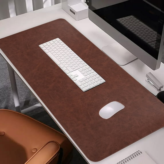 Specollect Clearance 2 Pcs Large Leather Desk Pad Protector, Office Desk Mat, Large Mouse Pad, Non-Slip PU Leather Desk Blotter, Laptop Desk Pad, Waterproof Desk Writing Pad for Office and Home