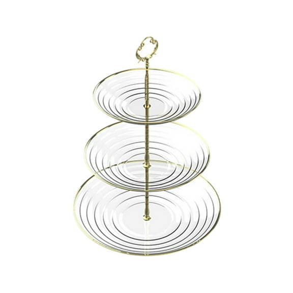 Specollect Clearance 2Pcs 3 Tier Cupcake Stand, Tiered Serving Cake Stand, Transparent Plastic Dessert Stand, Weddings Parties Pastry Serving Tray