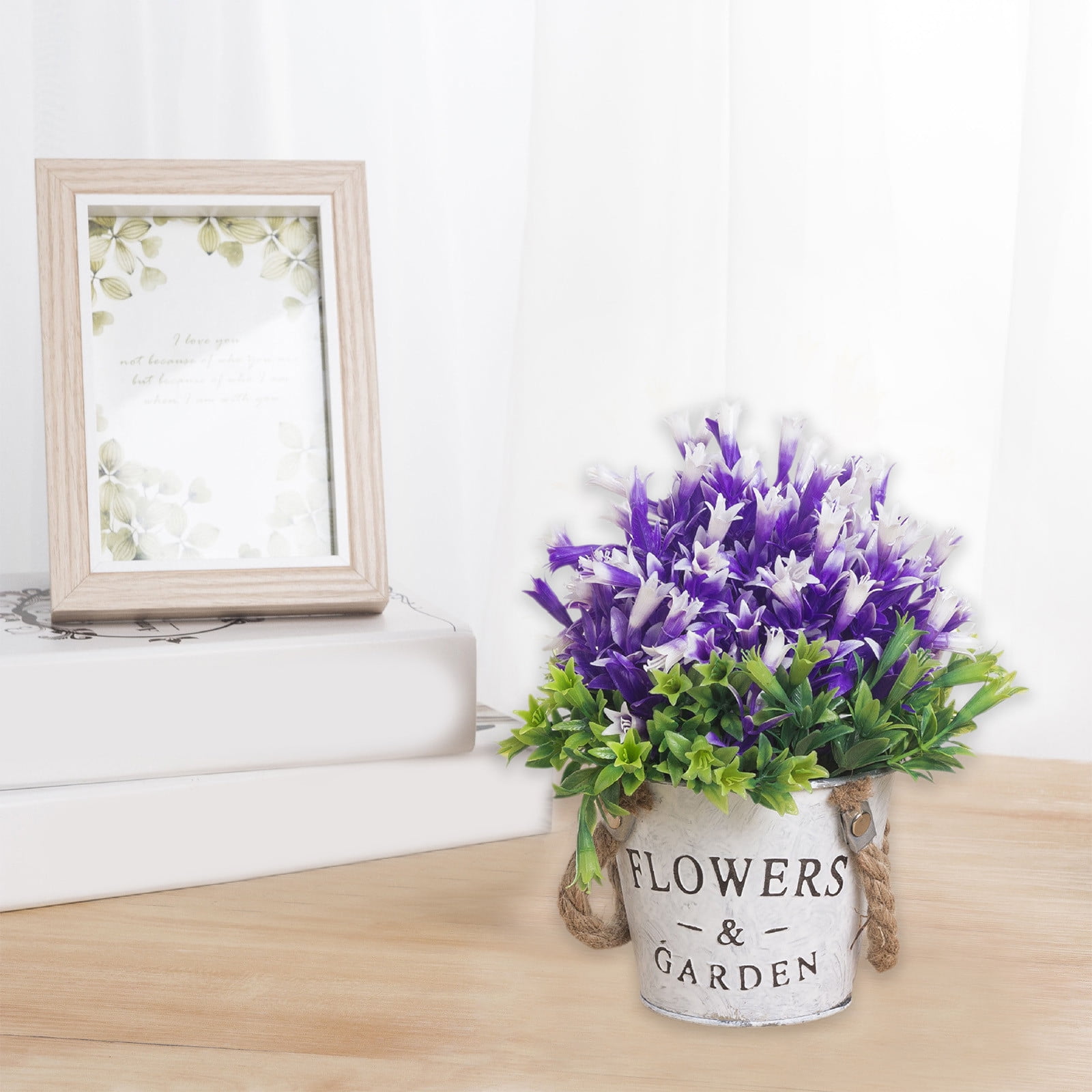 Specollect Clearance 2Pcs Artificial Flowers with Vase Silk Fake Flowers Arrangements in Glass Vase with Faux Water for Home Bathroom Office Table Centerpiece Shelf Decorations