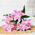 thumbnail image 1 of Specollect Clearance 2Pcs Artificial Lily Real Touch Lily Fake Spring Flowers for Wedding Home Party Decoration Plastic Faux Flowers, 1 of 5