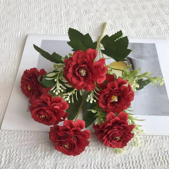 Specollect Clearance 2Pcs High-End Plastic Artificial Hibiscus Flowers Faux Flowers Bulk Flower Leaf with Stems for DIY Wedding Bouquets Centerpieces Baby Shower Party Home Decorations 30x3x3cm