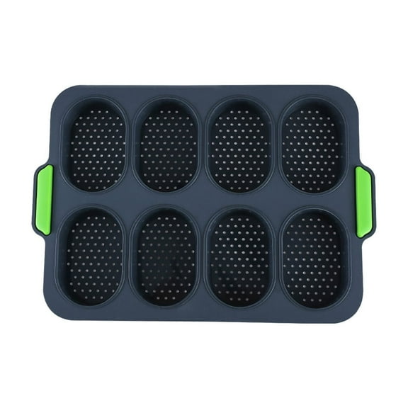 Specollect Clearance 2Pcs Mini Baguette Baking Tray, Non-Stick Silicone French Bread Baking Mould,DIY 8 Loave Baguette Mold Loaf Pan Baking Pan