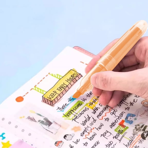 Specollect 2Pcs Mini Highlighters Pen Quick Dry Highlighter Markers Chisel Tip Pens