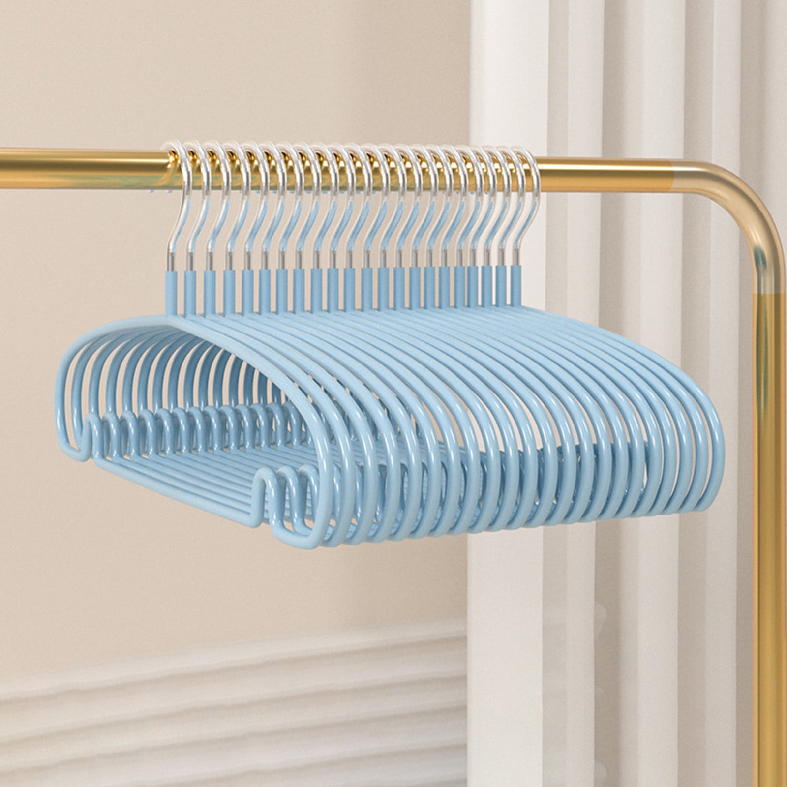 Specollect Clearance 30Pcs Stainless Steel Hangers - Clothes Hanger No Shoulder Bumps & 360°Swivel Hook, Thin, Space Saving for Closet, Non Slip, Fit for Suits Pants Heavy Duty Adult Coat