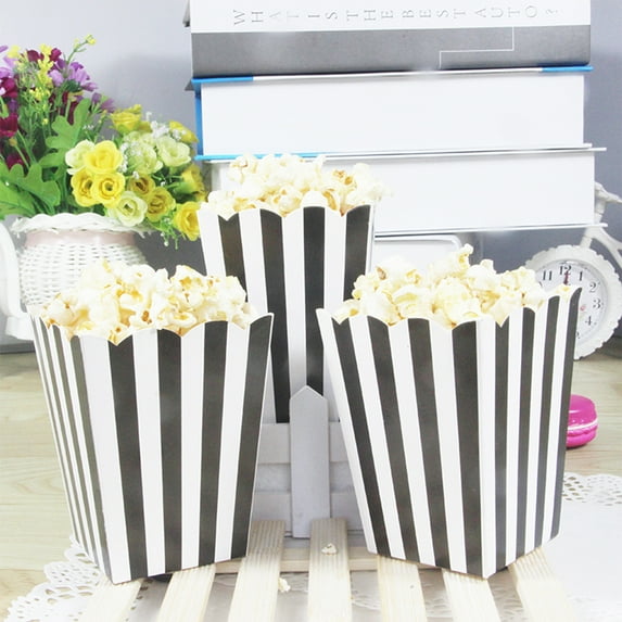 Specollect Clearance 36Pcs Popcorn Boxes Mini Paper Popcorn Box Cardboard Popcorn Container for Party Birthday Holiday, Stripes