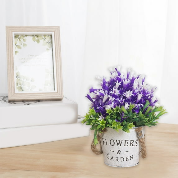 Specollect Clearance 3Pcs Artificial Flowers with Vase Silk Fake Flowers Arrangements in Glass Vase with Faux Water for Home Bathroom Office Table Centerpiece Shelf Decorations