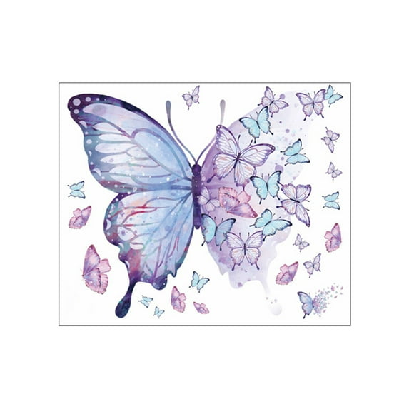 Specollect Clearance 3Pcs Beautiful Purple Butterfly Wall Stickers Removable Wall Murals Peel and Stick Wall Art Decal Home Decor for Kitchen,Bedroom,Living Room
