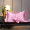 thumbnail image 1 of Specollect Clearance 3Pcs Breathable Satin Pillowcase with Zipper, for Hair and Skin Care, Feels Soft and Cool Like a Silk Pillowcase, Satin Pillow Cases, Slik Pillow Cover 48x74cm, 1 of 8